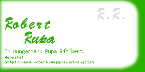 robert rupa business card